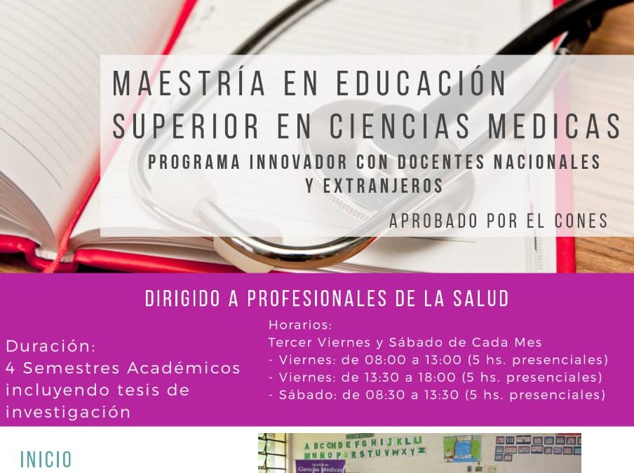 MAESTRÍA EN EDUCACIÓN SUPERIOR EN CIENCIAS MEDICAS