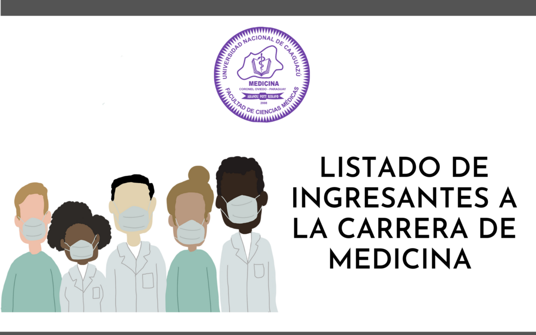 LISTADO DE INGRESANTES A LA CARRERA DE MEDICINA