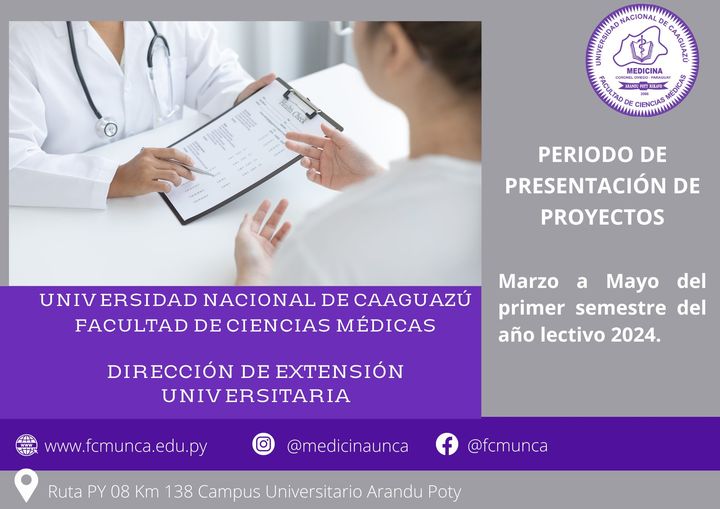 Plazo para presentación de proyectos de Extensión Universitaria