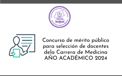 Concurso de mérito público para selección de docentes dela Carrera de Medicina